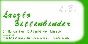laszlo bittenbinder business card